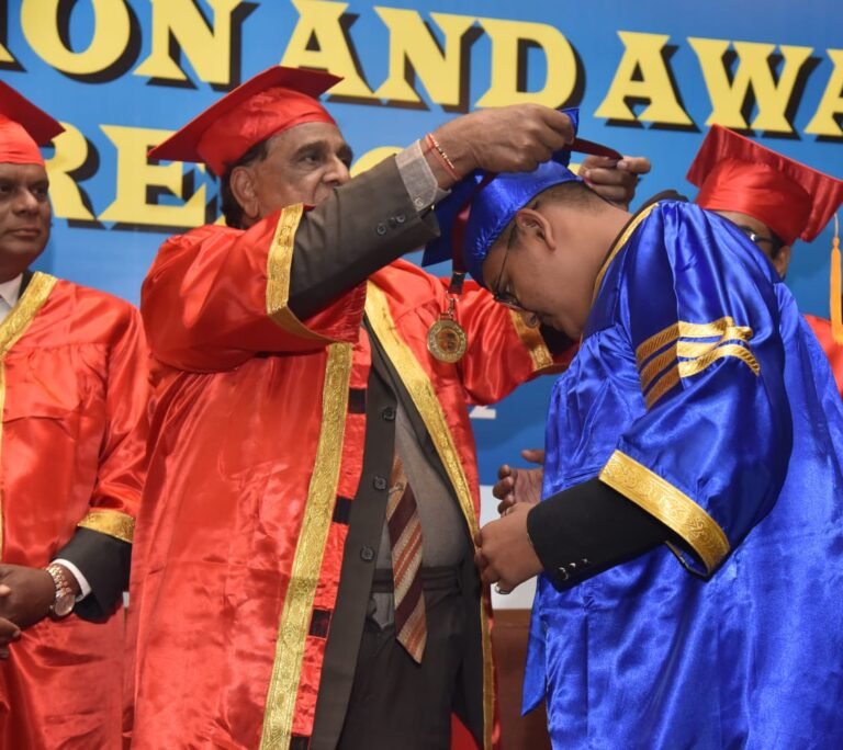 Sudipta Ranjan Sahoo a boy from western odisha recently received Honorary Doctorate/ Honoris Causa D.Litt in Business Management & Entrepreneurship