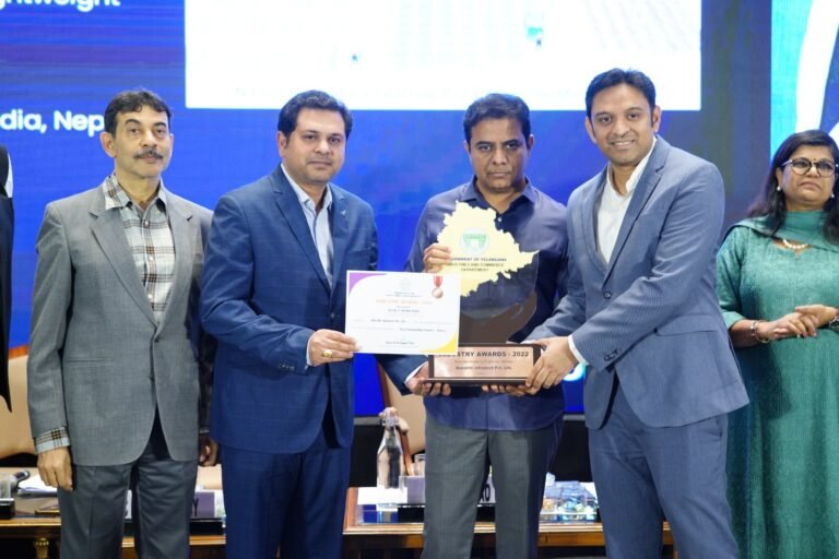 Nanolite bags prestigious Telangana State Industries Award.