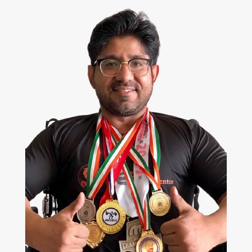 Aditya Mandan is not just another para-powerlifter who has won several awards at the district, state, and national level. He is a symbol of grit, determination, and inspiration. Despite being born with spina bifida myelomeningocele, which has left him paralyzed below the waist, Aditya has refused to let his medical condition dictate the course of his life. Instead, he has embraced his disability and used it as a strength to inspire others to overcome their own limitations and reach for the stars.
