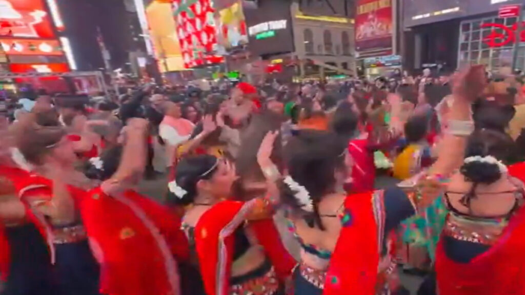 "Garba Celebration at Times Square After UNESCO Recognition: Indian Diaspora Marks Historic Occasion"