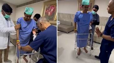 K Chandrashekar Rao Steps Forward Post-Surgery: First Video Emerges After Hip Replacement