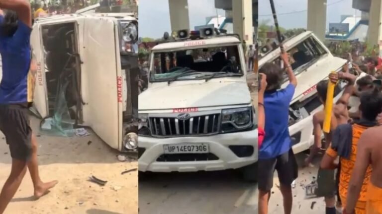 Kanwariyas Vandalize SUV Marked ‘Police’ in Uttar Pradesh: Authorities Respond