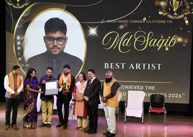 Young Artist Md Saqib Honoured with National Icon of Odisha Award 2026 in Best Artist category